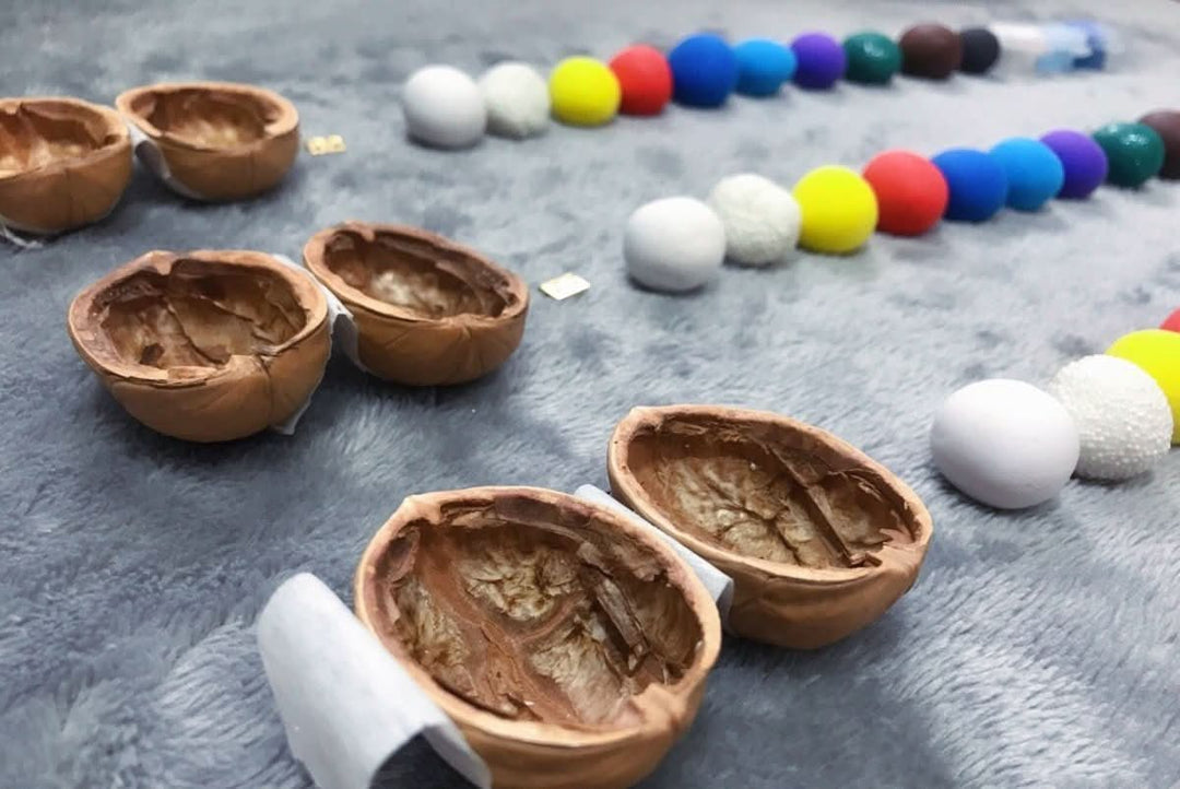 Maison de Poupée Miniature Éclairée en Coquille de Noix 5