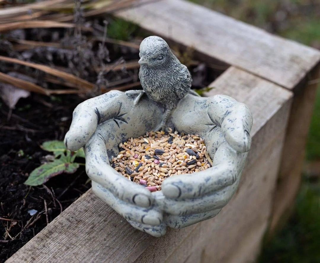 Mangeoire à Oiseaux Décorative pour Jardin en Résine Style Unique 0