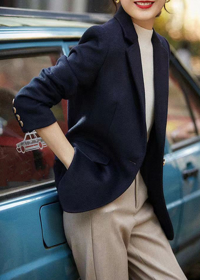 Manteau Ample à Boutons Crantés pour Femmes 1