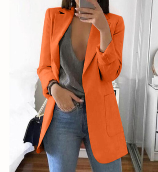 Manteau Blazer Long Chic Femme Polyvalent 6