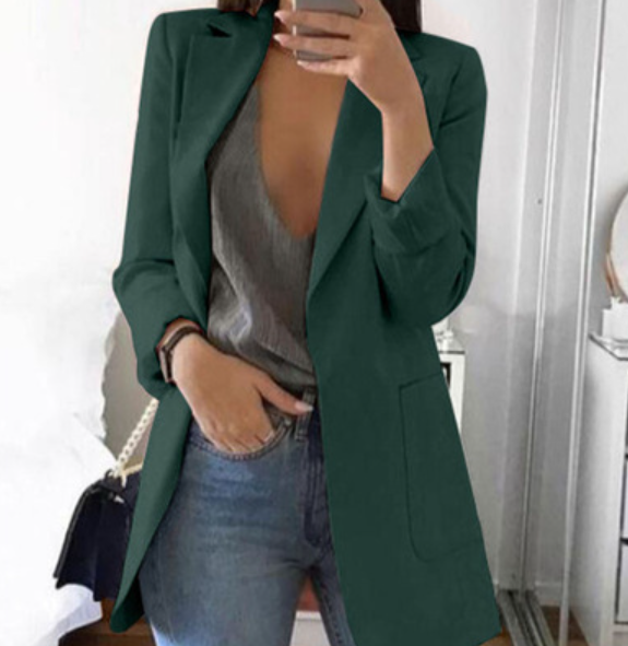 Manteau Blazer Long Chic Femme Polyvalent 7