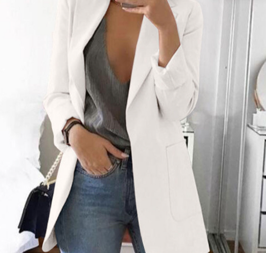 Manteau Blazer Long Chic Femme Polyvalent 9