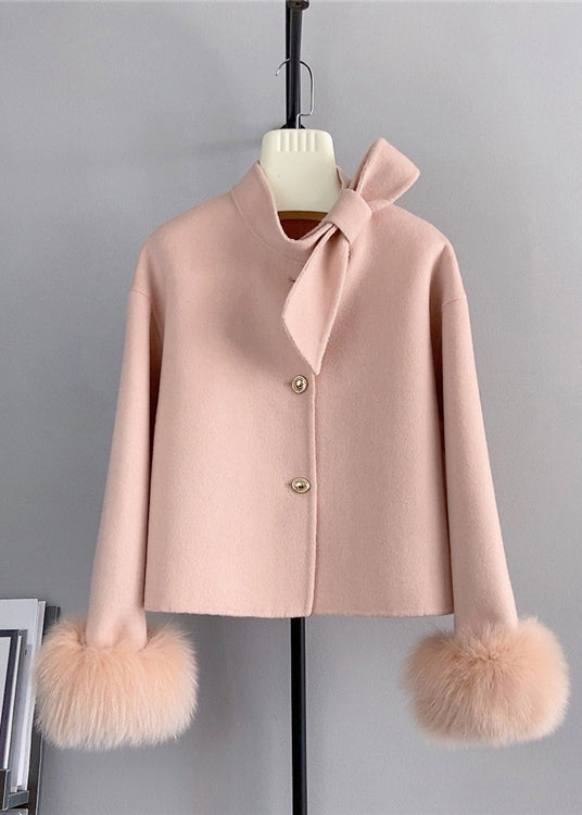 Manteau Court Femme avec Bouton et Manchette 1