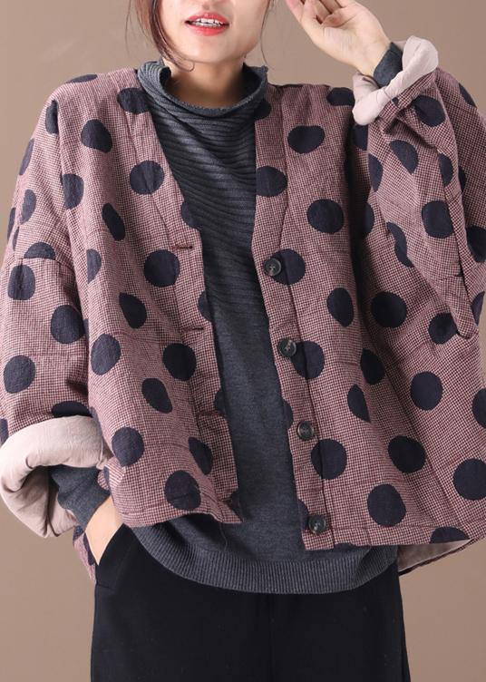Manteau Décontracté Boutonné Femme à Carreaux Rouges 1