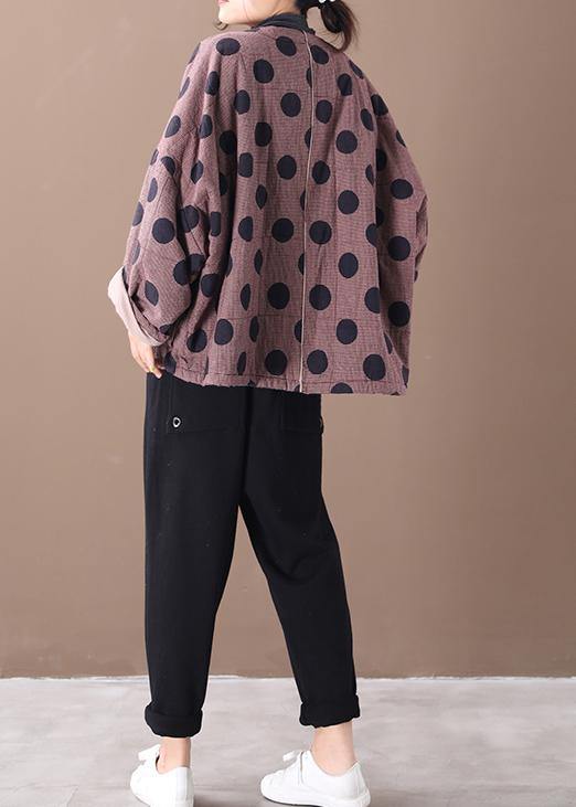 Manteau Décontracté Boutonné Femme à Carreaux Rouges 3