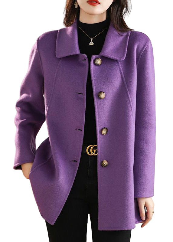 Manteau Femme Col Peter Pan Boutonné 0