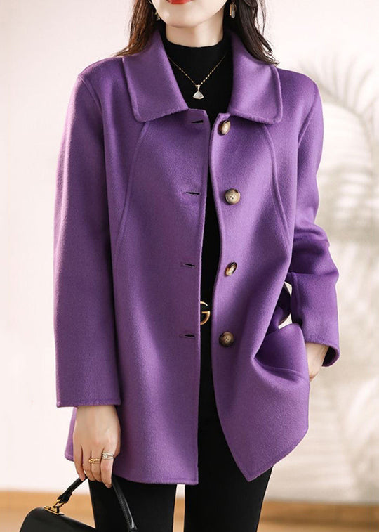 Manteau Femme Col Peter Pan Boutonné 2