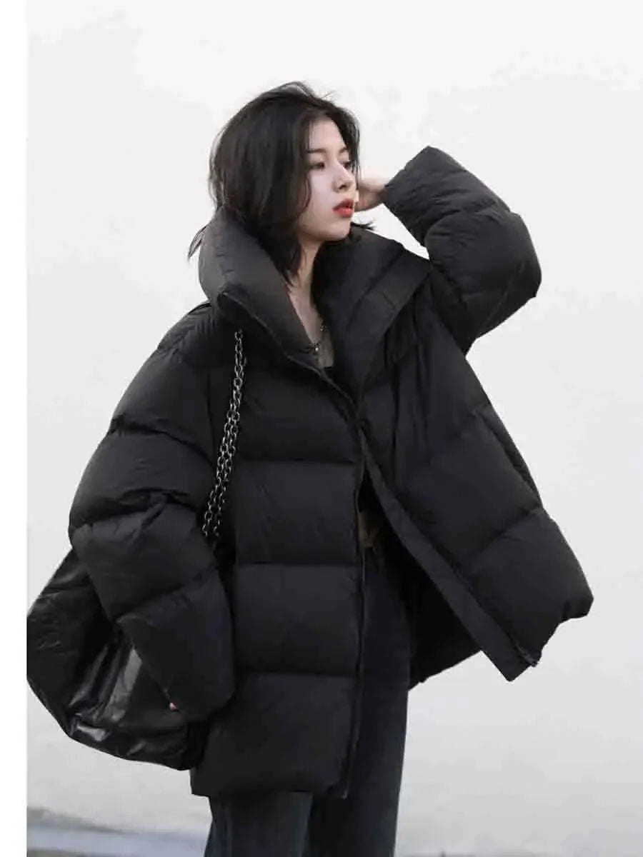 Manteau Femme en Duvet avec Col Montant 3