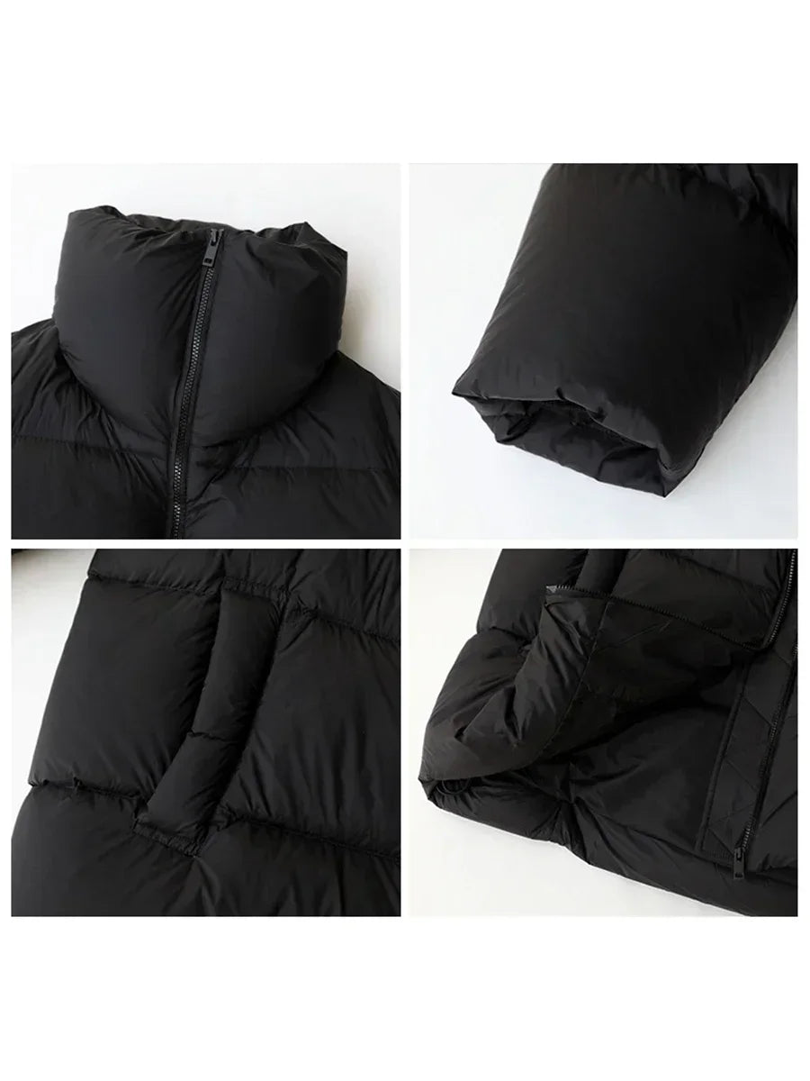 Manteau Femme en Duvet avec Col Montant 4