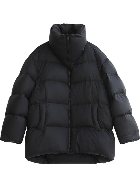 Manteau Femme en Duvet avec Col Montant 5