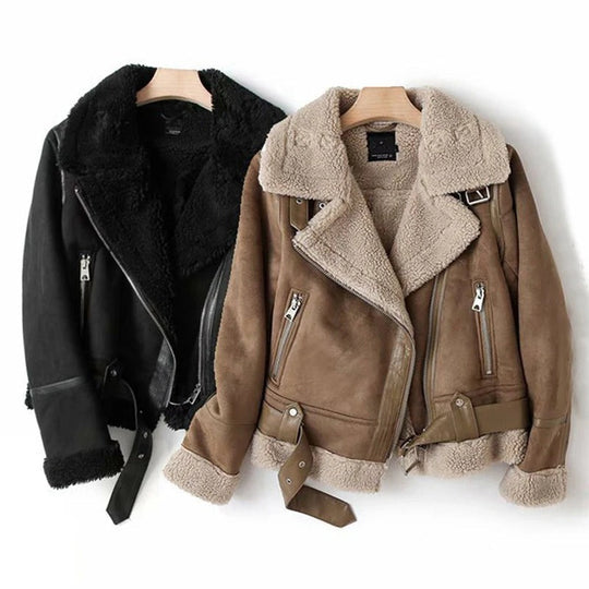 Manteau Hiver Femme Chic Cintré Col À Revers 1