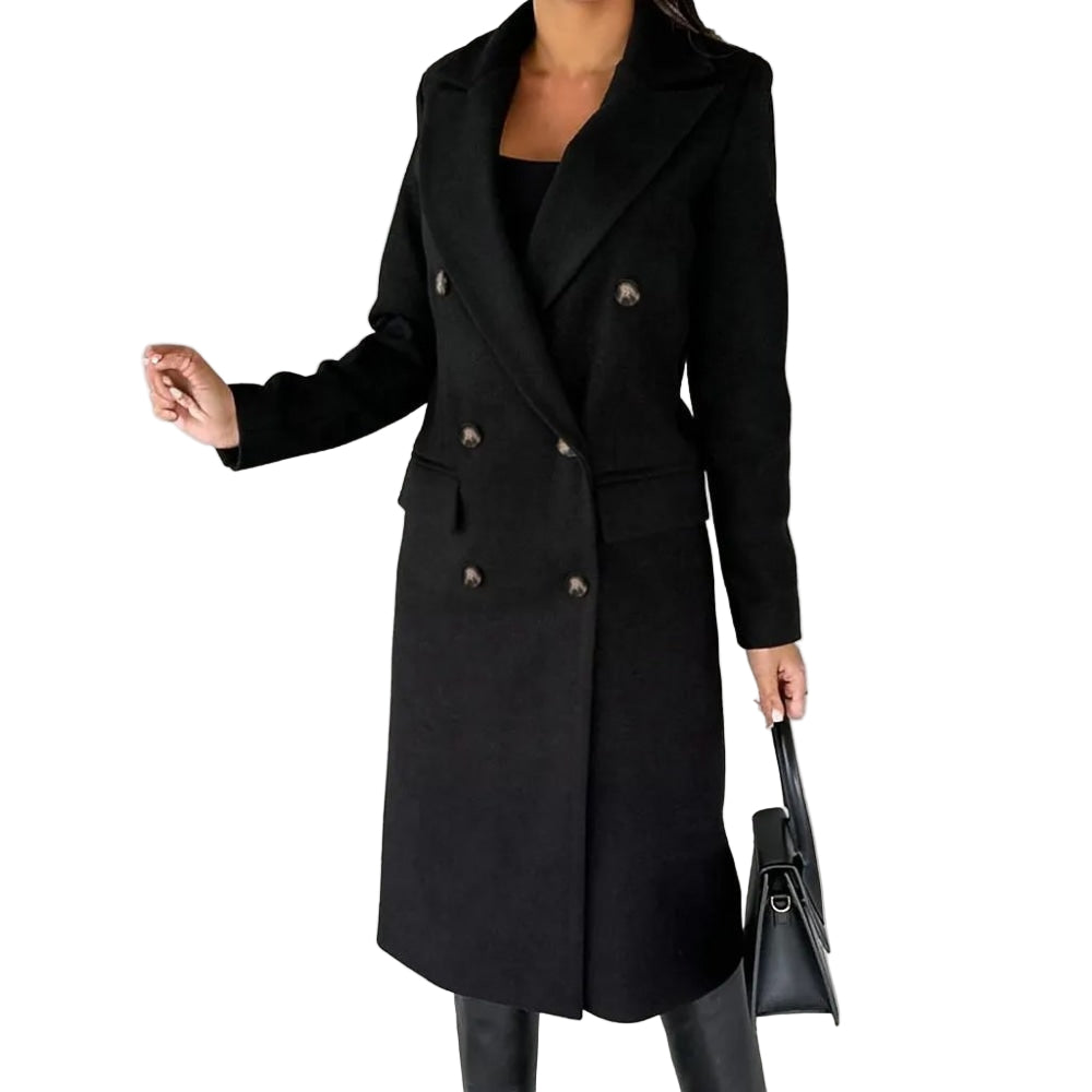 Manteau Hiver Femme Style Scandinave Long Ajusté 0