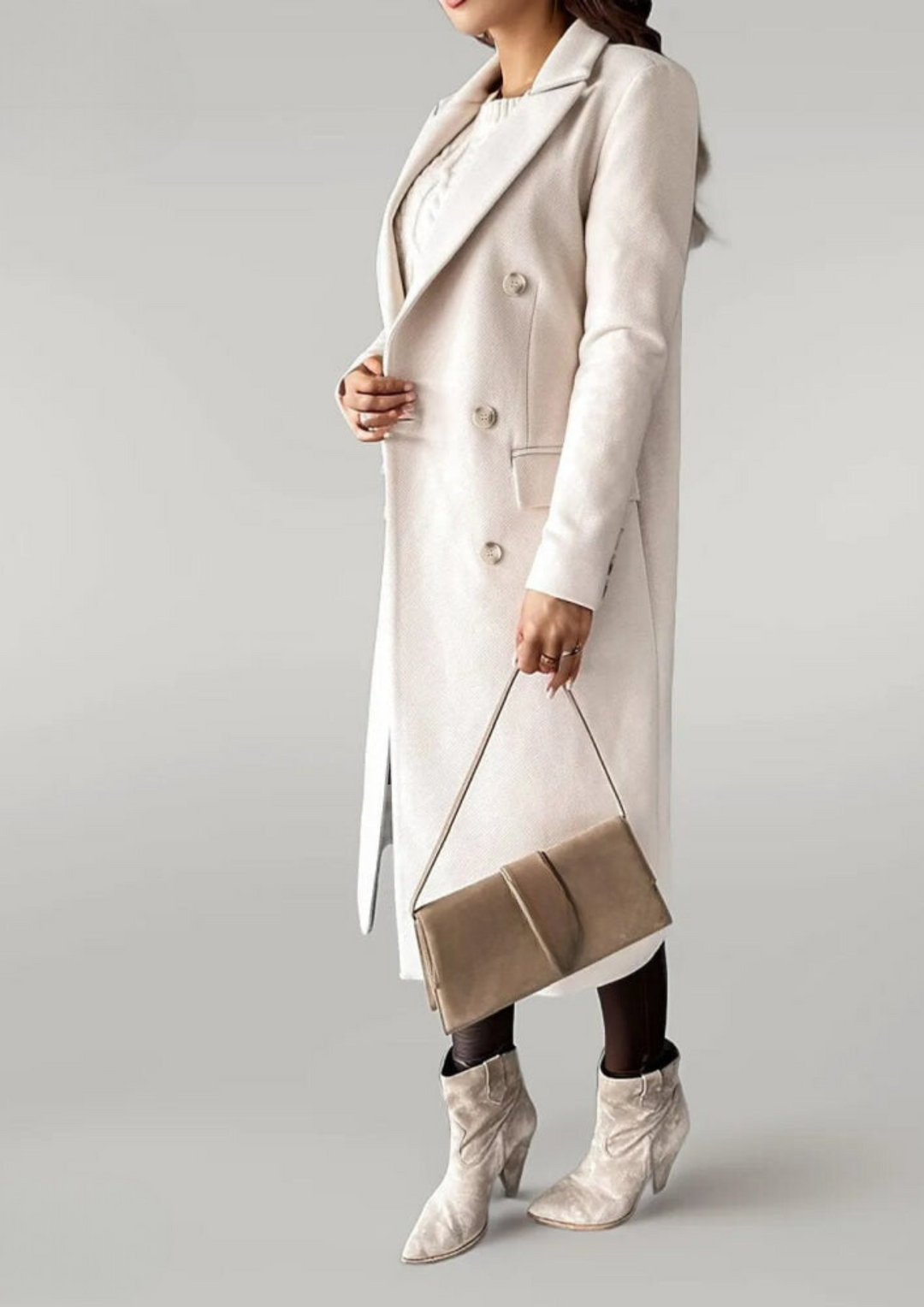 Manteau Hiver Femme Style Scandinave Long Ajusté 3