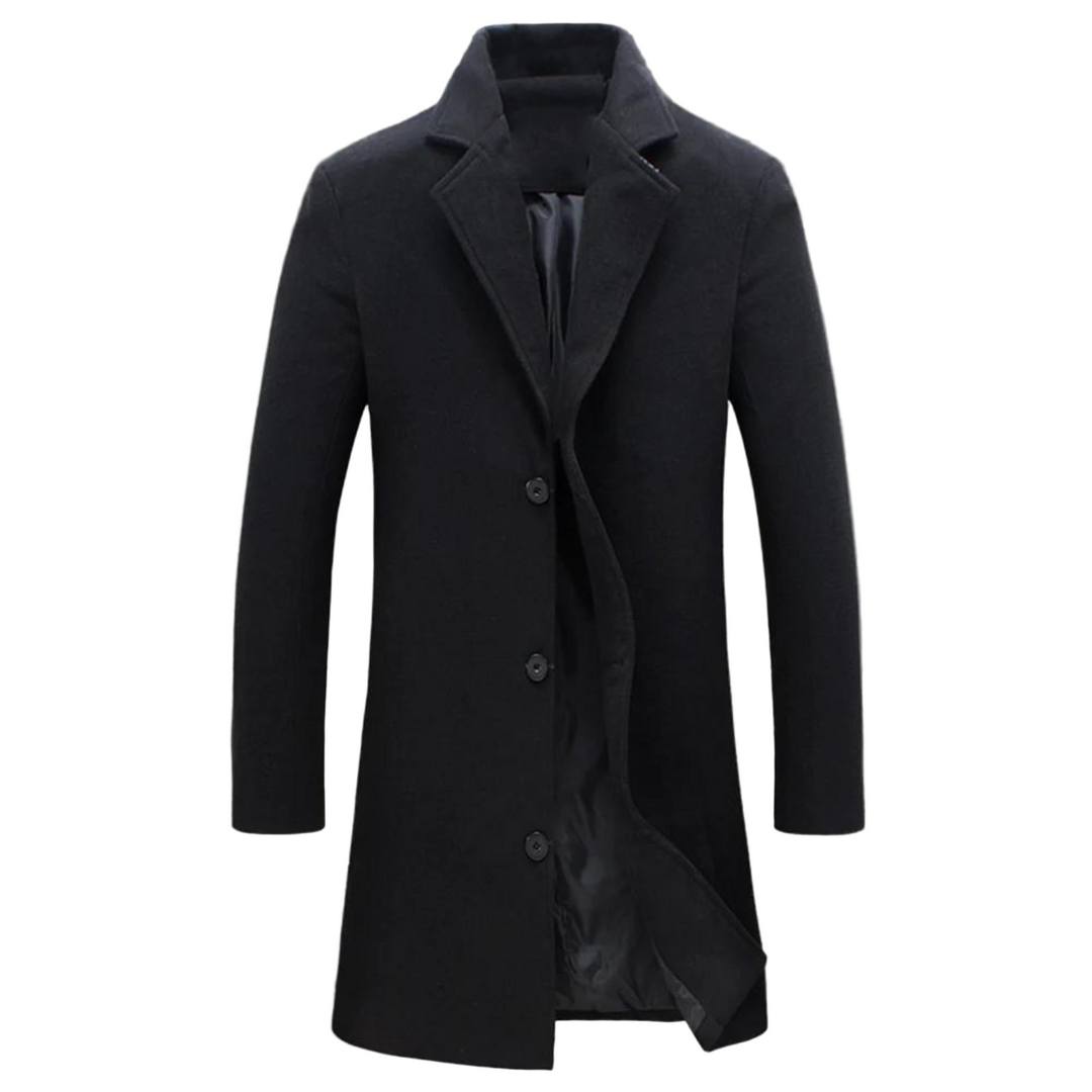 Manteau Homme Hiver en Laine Élégant Résistant à l'Eau 0