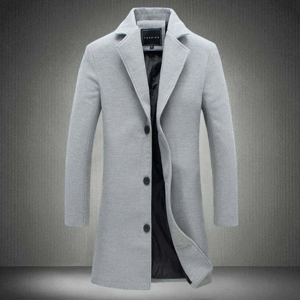Manteau Homme Hiver en Laine Élégant Résistant à l'Eau 2