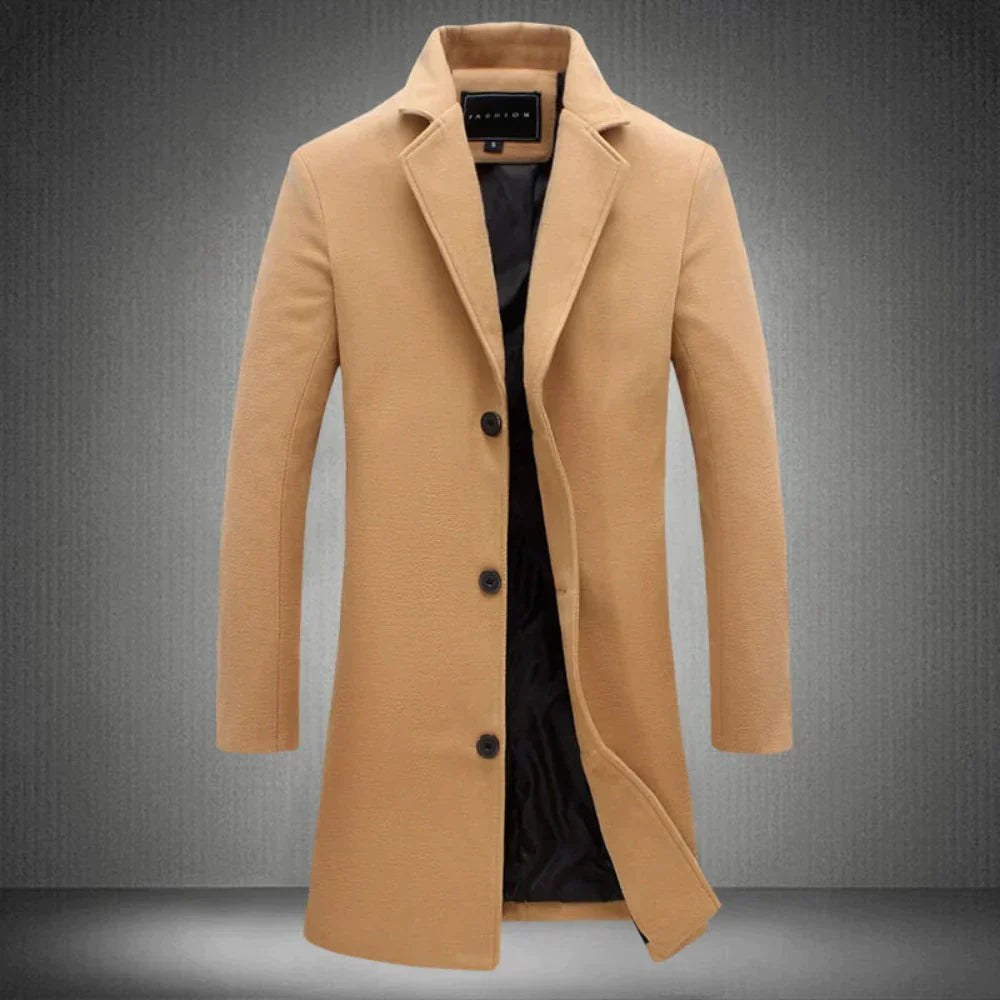 Manteau Homme Hiver en Laine Élégant Résistant à l'Eau 3