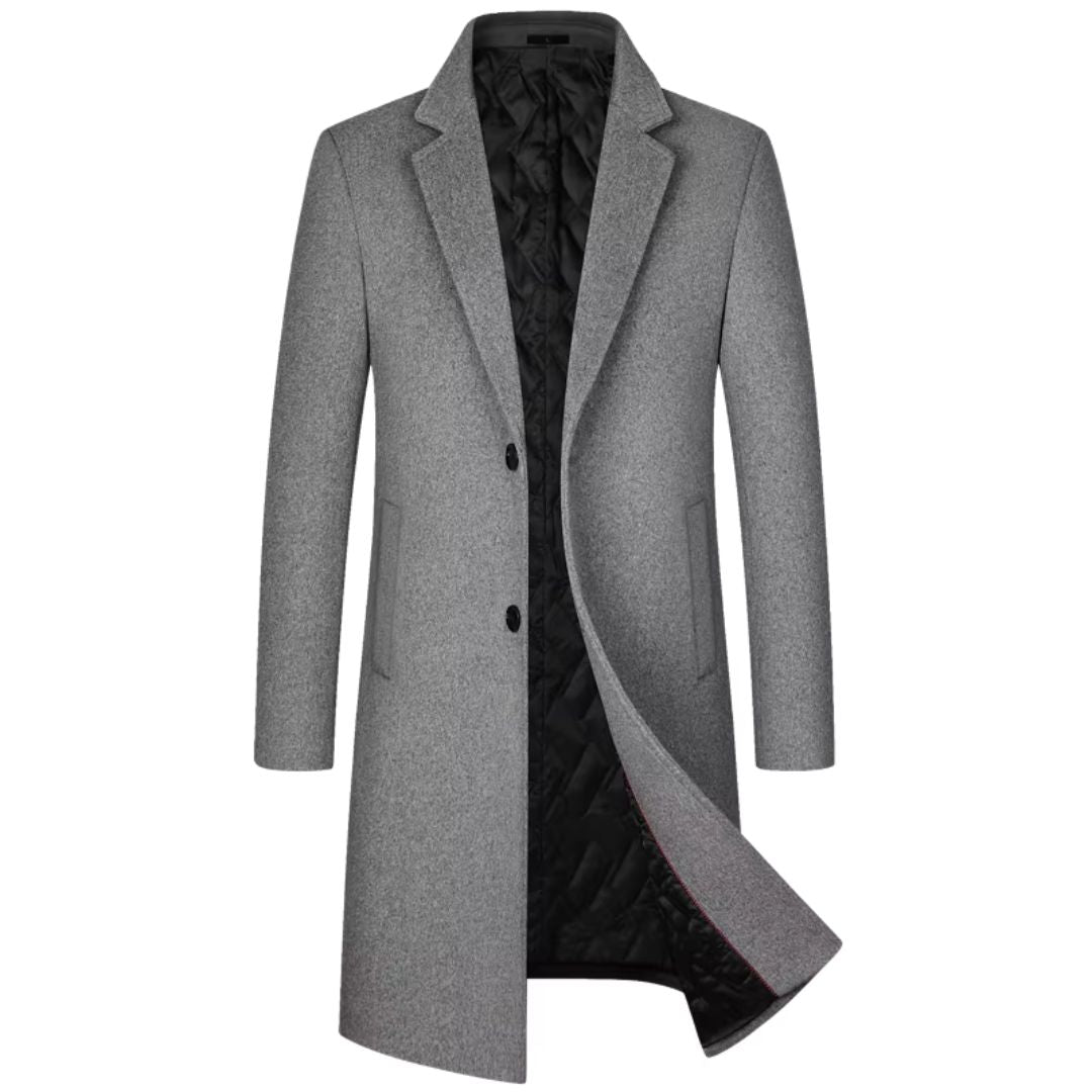 Manteau Homme Trench Classique Laine Douce pour Hiver 2