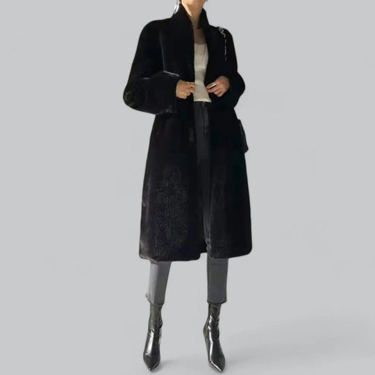 Manteau Long Femme Chic en Fausse Fourrure 1