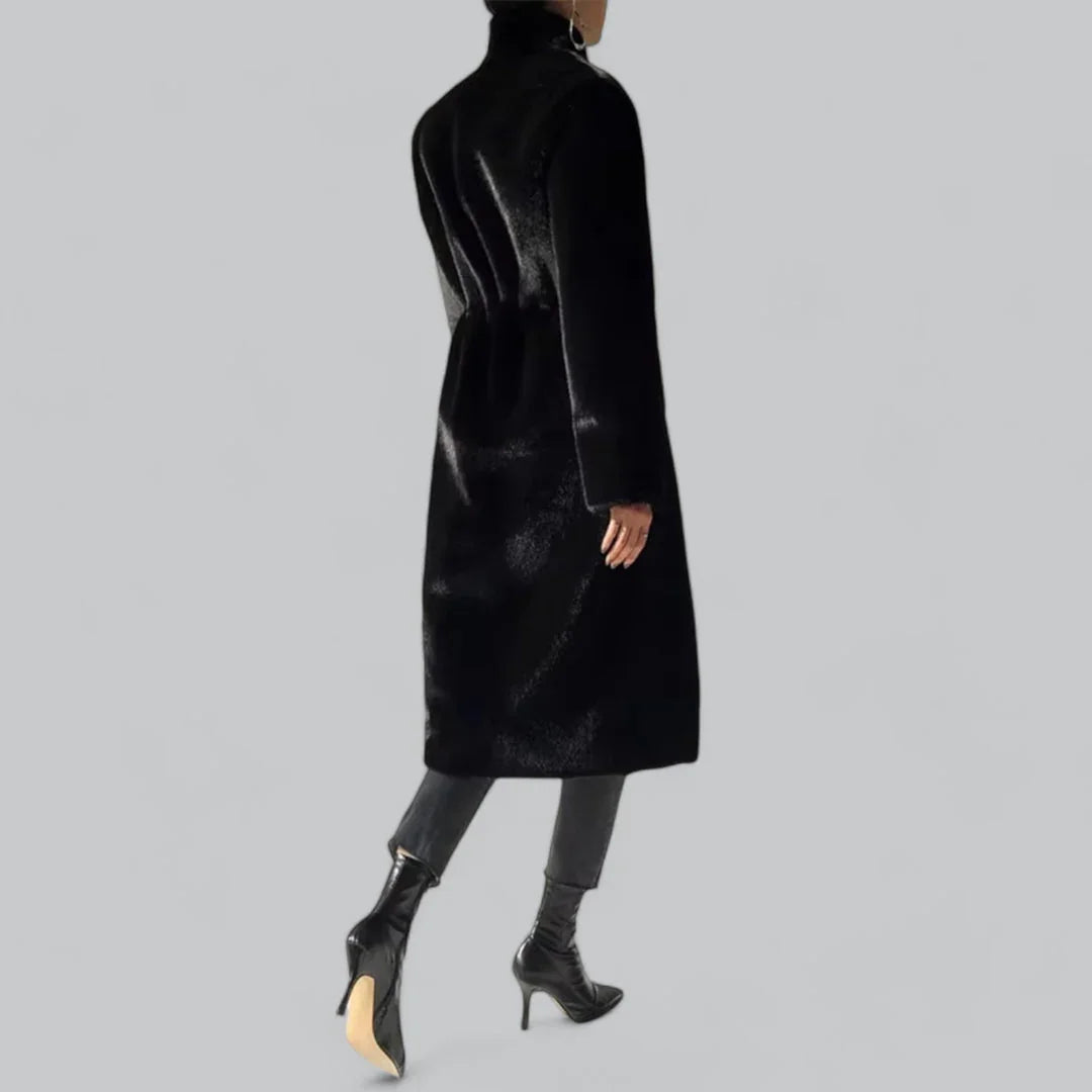Manteau Long Femme Chic en Fausse Fourrure 2