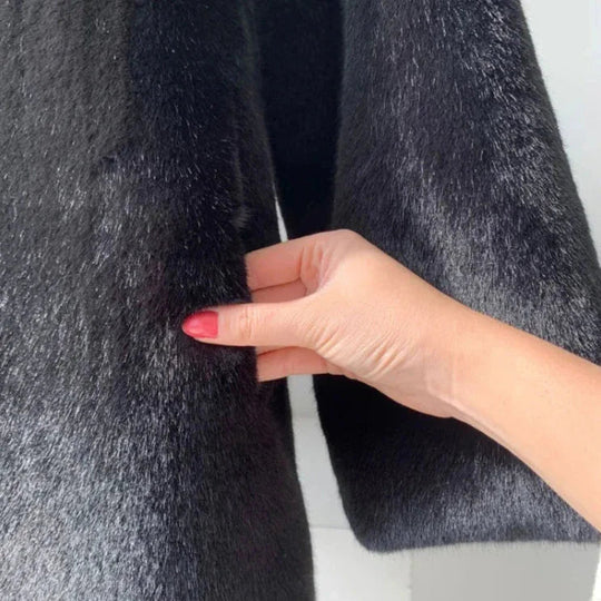 Manteau Long Femme Chic en Fausse Fourrure 5