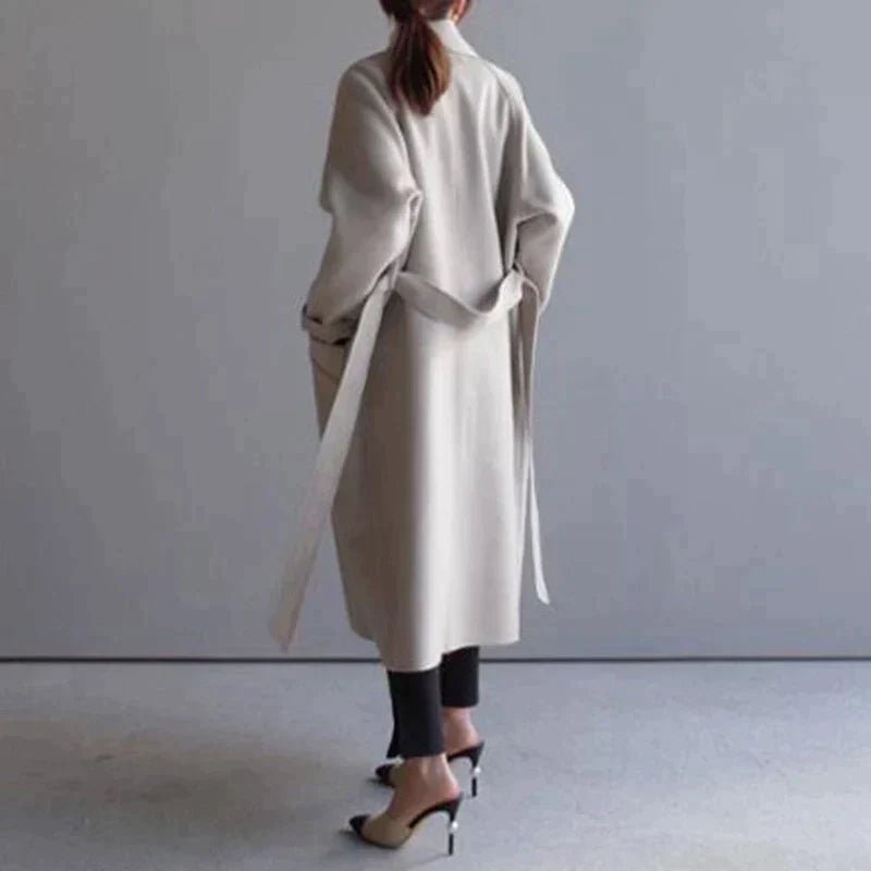 Manteau Long en Laine pour Femmes Élégant 3