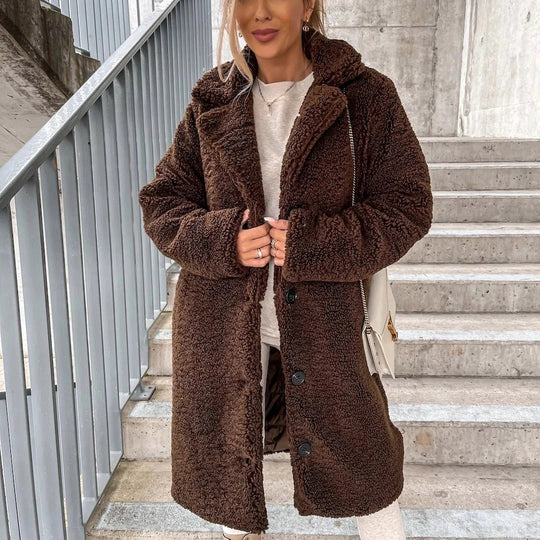 Manteau Long en Teddy pour Femmes - Coupe Oversize 3