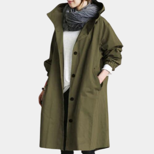 Manteau Long pour Femmes avec Col Montant 2
