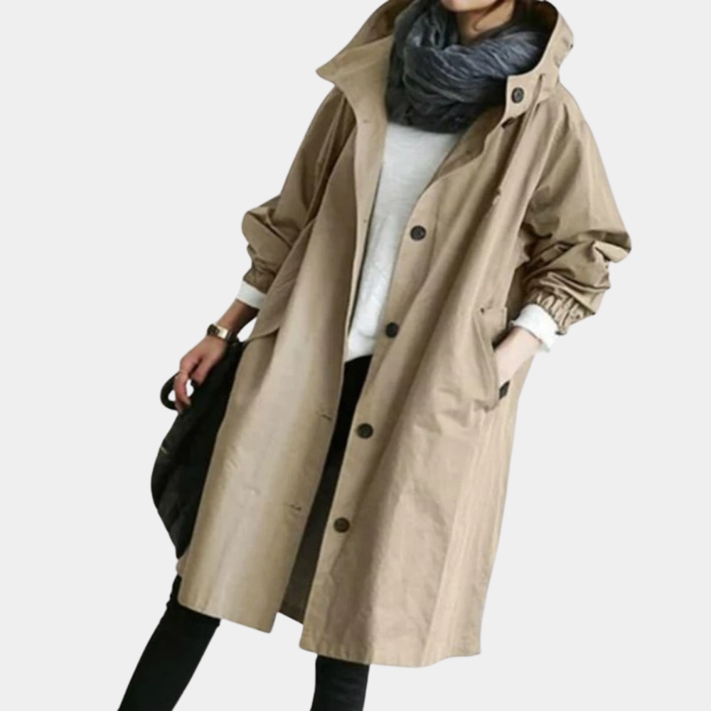 Manteau Long pour Femmes avec Col Montant 3