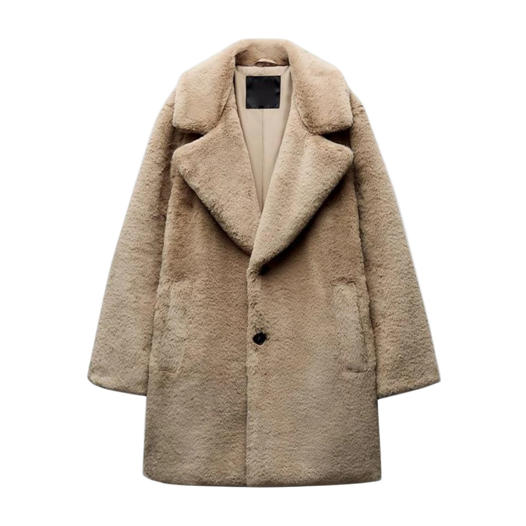 Manteau Long pour Femmes en Fourrure Synthétique Oversized 0