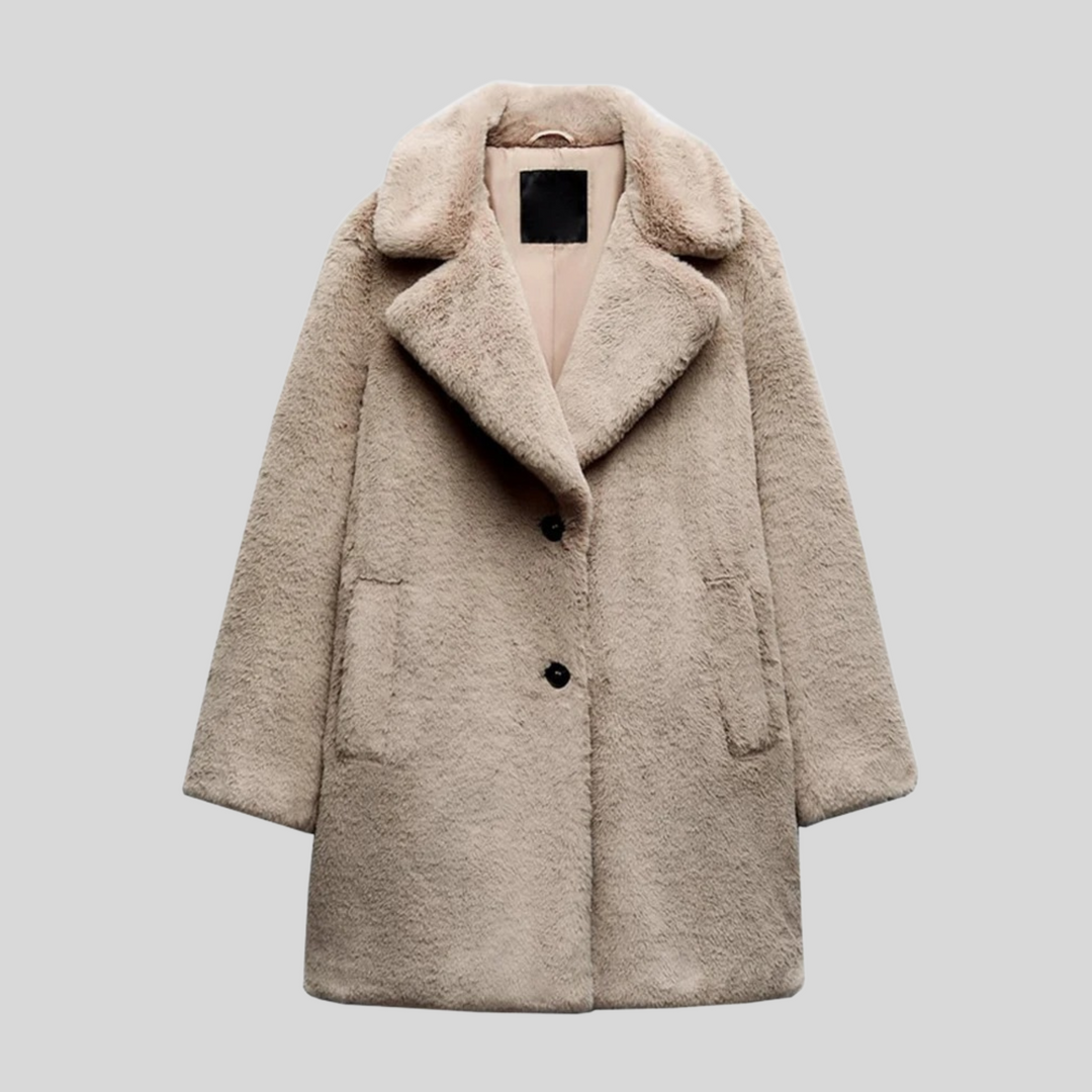 Manteau Long pour Femmes en Fourrure Synthétique Oversized 1