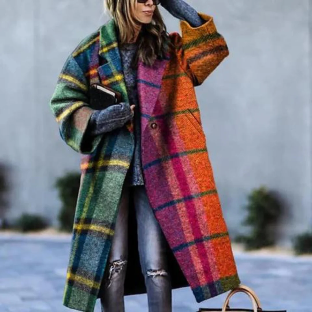 Manteau Long pour Femmes en Laine Mélangée à Coupe Oversized 1