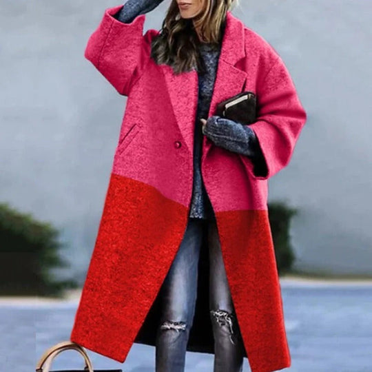 Manteau Long pour Femmes en Laine Mélangée à Coupe Oversized 2