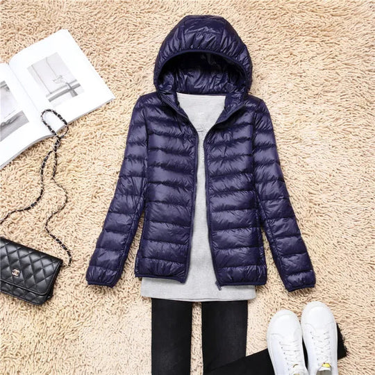 Manteau Matelassé Femme à Capuche – Coupe Ajustée – Léger et Pratique 2