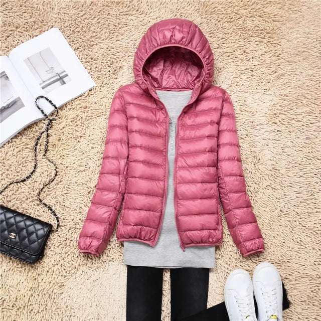 Manteau Matelassé Femme à Capuche – Coupe Ajustée – Léger et Pratique 5
