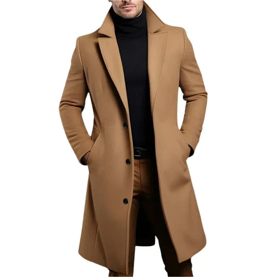 Manteau Mi-Long pour Hommes Chic 5