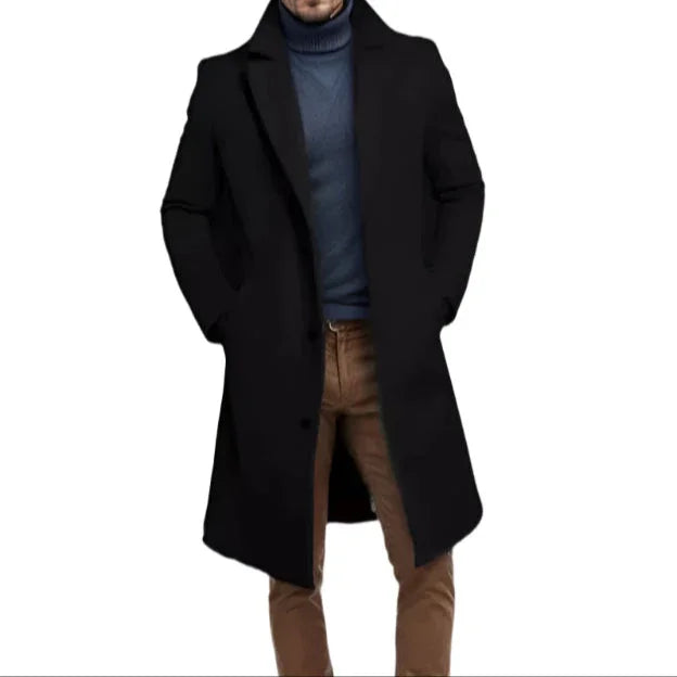 Manteau Mi-Long pour Hommes Chic 6
