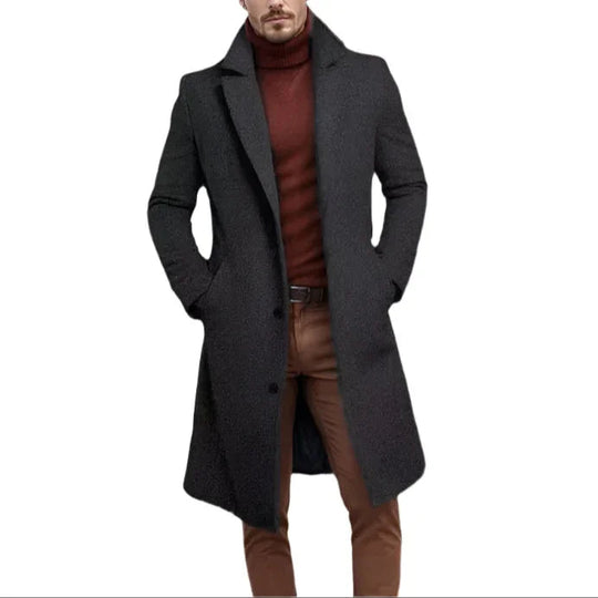 Manteau Mi-Long pour Hommes Chic 7