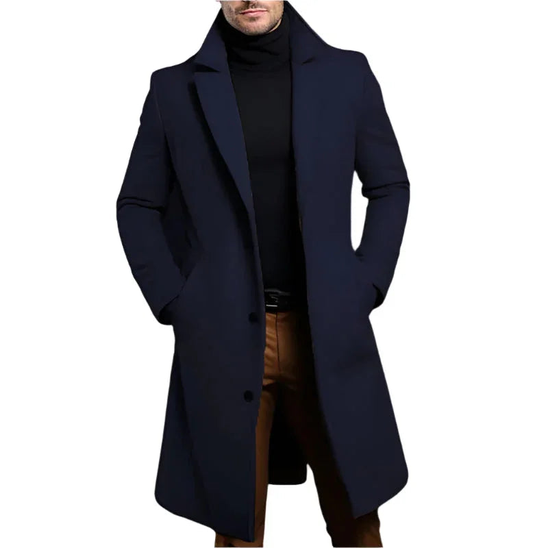 Manteau Mi-Long pour Hommes Chic 9