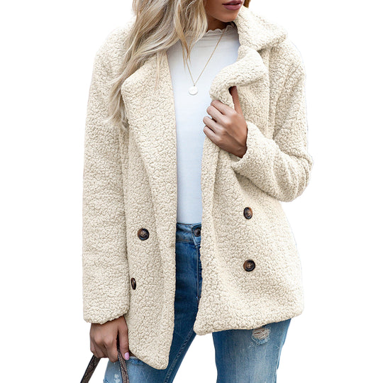 Manteau Oversize en Tissu Texturé pour Femmes Casual 0