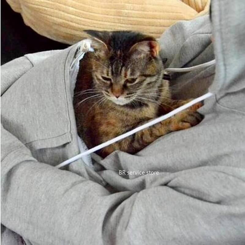 Manteau Pour Chat À Capuche Confortable Avec Poche 5