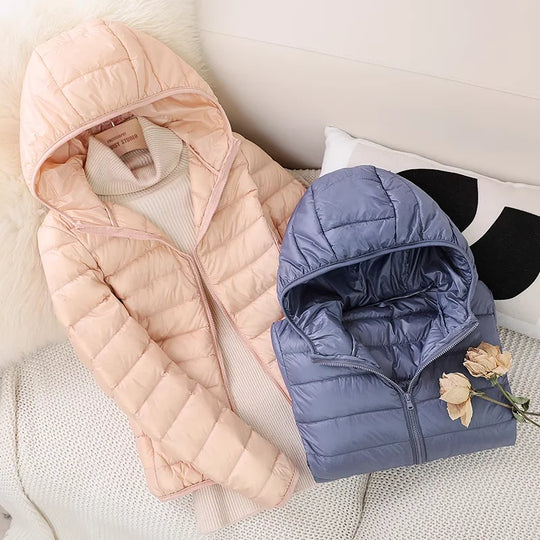 Manteau Puffer Court Femme Ultraléger Packable 0