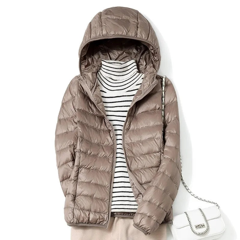 Manteau Puffer Court Femme Ultraléger Packable 11