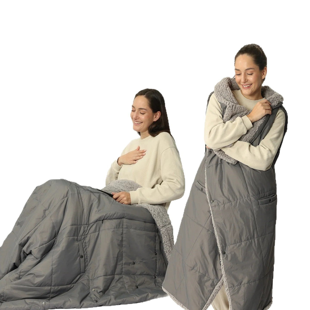 Manteau Sac de Couchage Femme Confortable et Polyvalent 3
