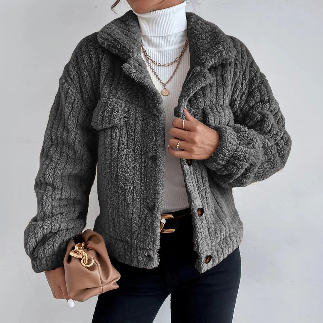 Manteau Teddy Femme en Fausse Fourrure Oversized 1