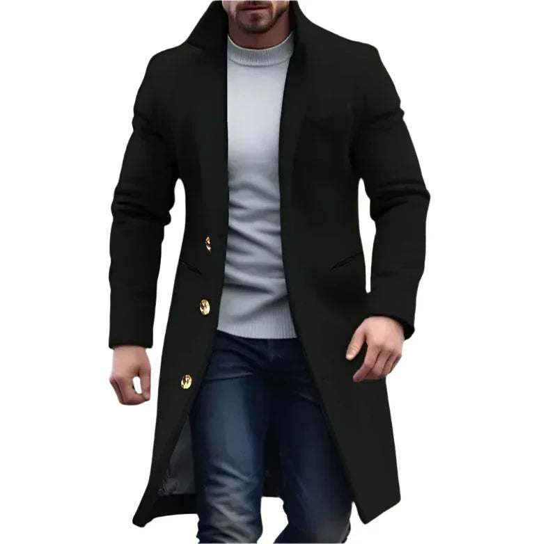 Manteau Trench Long pour Hommes Classique 5