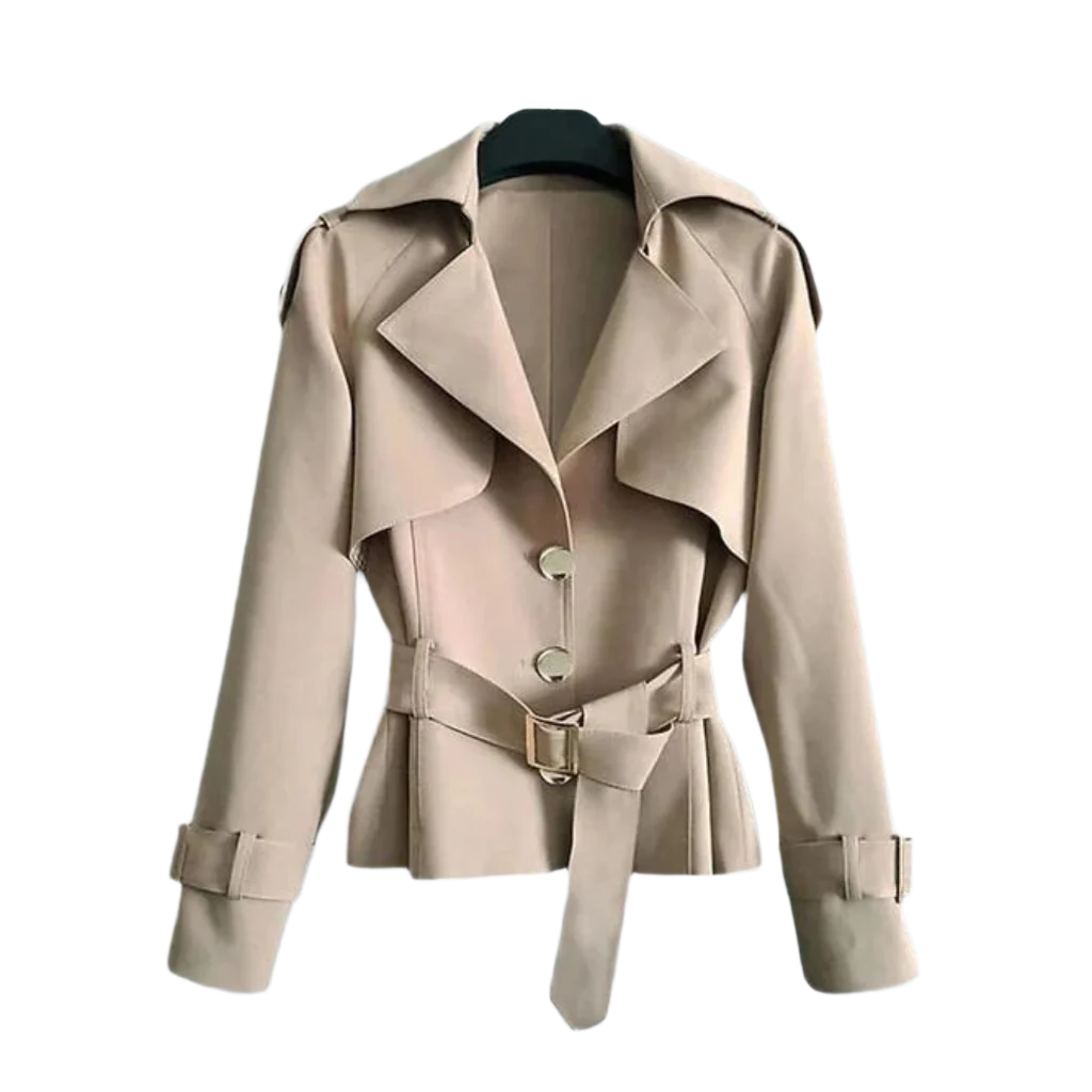 Manteau Trench Vintage pour Femme en Tissu Premium 0
