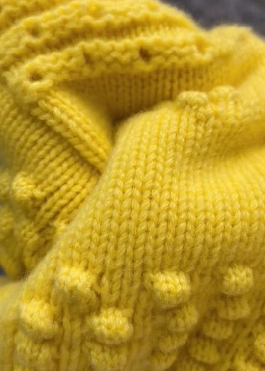 Manteau d'Automne Jaune à Col Rond 1