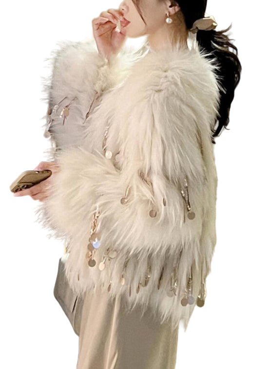 Manteau d'Hiver Bohème à Paillettes 0