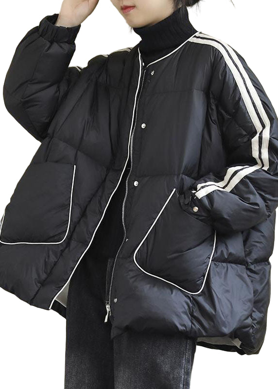 Manteau d'hiver Ample avec Poches Zippées 0
