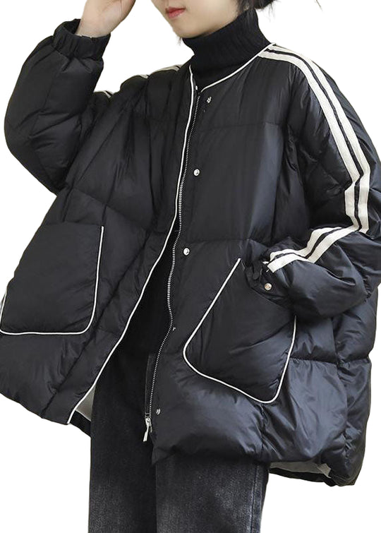 Manteau d'hiver Ample avec Poches Zippées 0